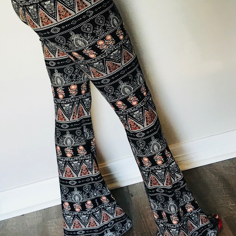 Stretch Flare Leg High Waist Pants- Size Small